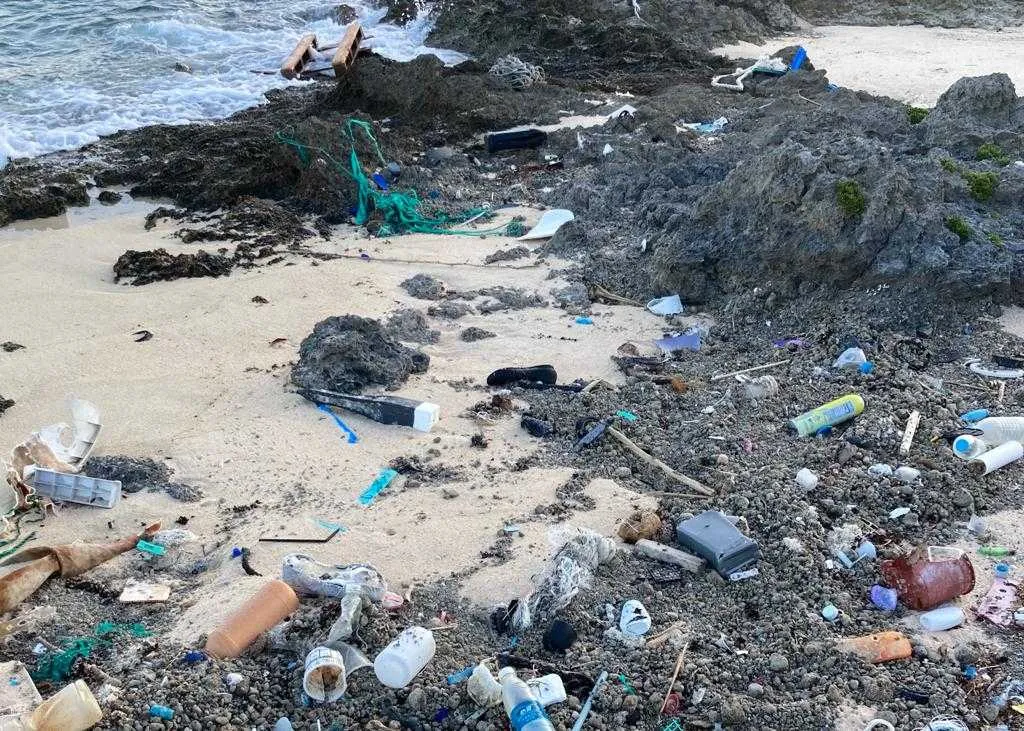 Marine litter can still be found on many of Miyako’s beaches